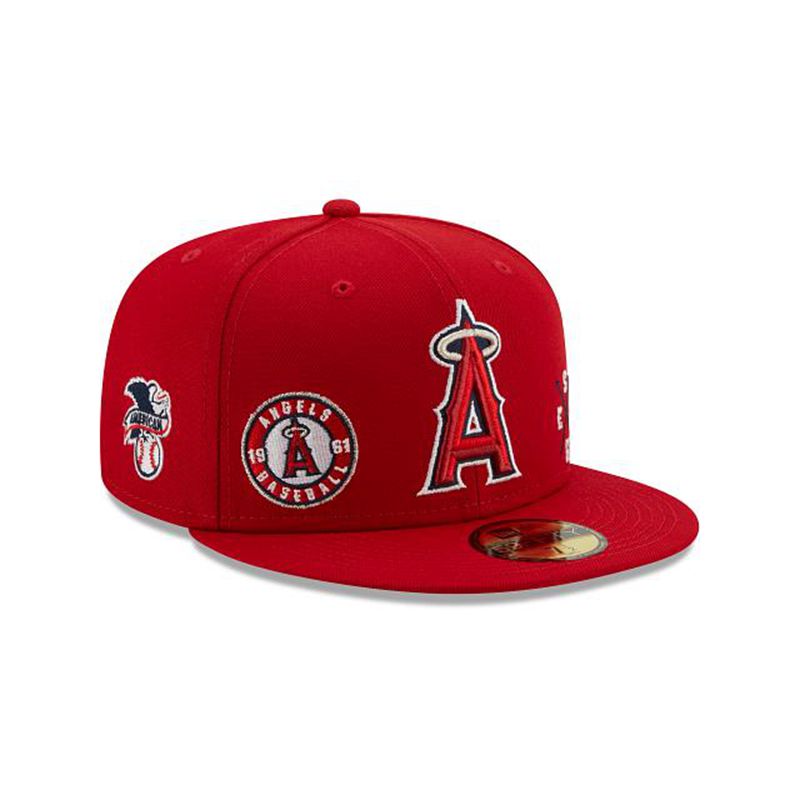 MLB Los Angeles Angels Multi 59Fifty Fitted (FJQ9429) - Red New Era Caps